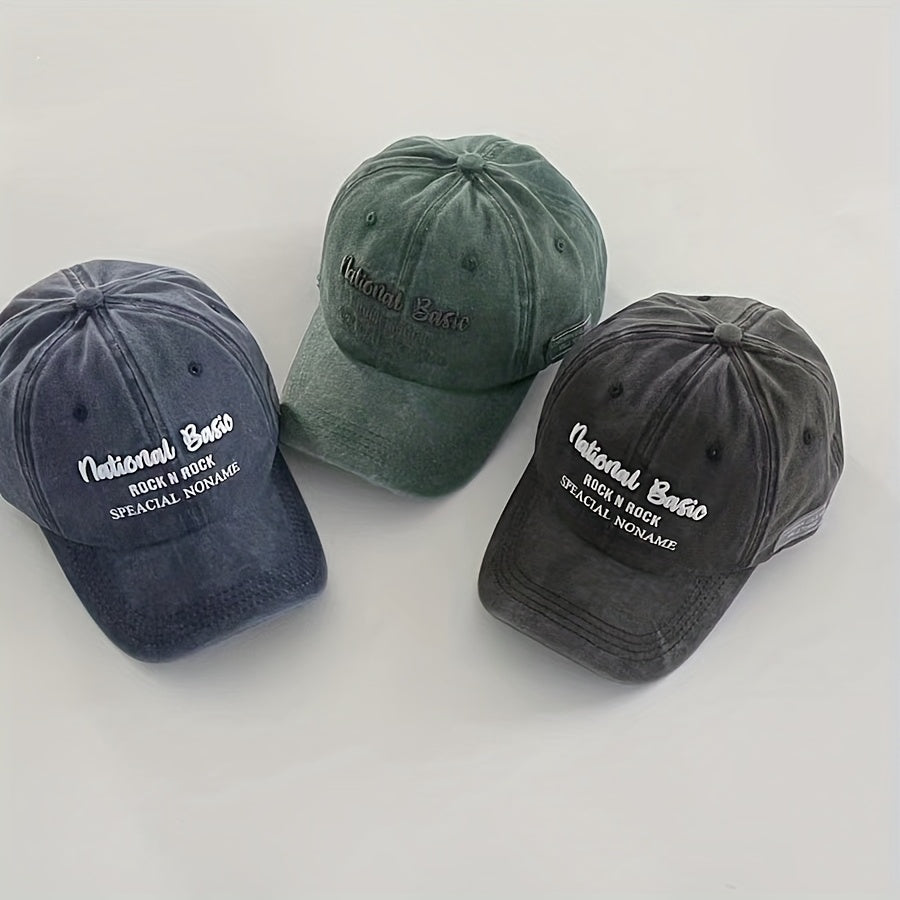 Embroidered Alphabet Baseball Cap Soft Top Cap Japanese Sun V