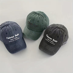 Embroidered Alphabet Baseball Cap Soft Top Cap Japanese Sun V