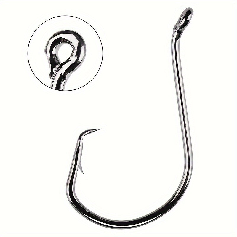 50pcs Octopus Hook Wide Gap Barbed Hook Eye Sea Fishing Tackle