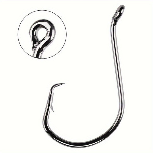 50pcs Octopus Hook Wide Gap Barbed Hook Eye Sea Fishing Tackle
