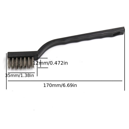 3pcs Mini Stainless Steel Rust Brush Brass Cleaning Detail Metal Brush Kit