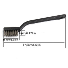 3pcs Mini Stainless Steel Rust Brush Brass Cleaning Detail Metal Brush Kit