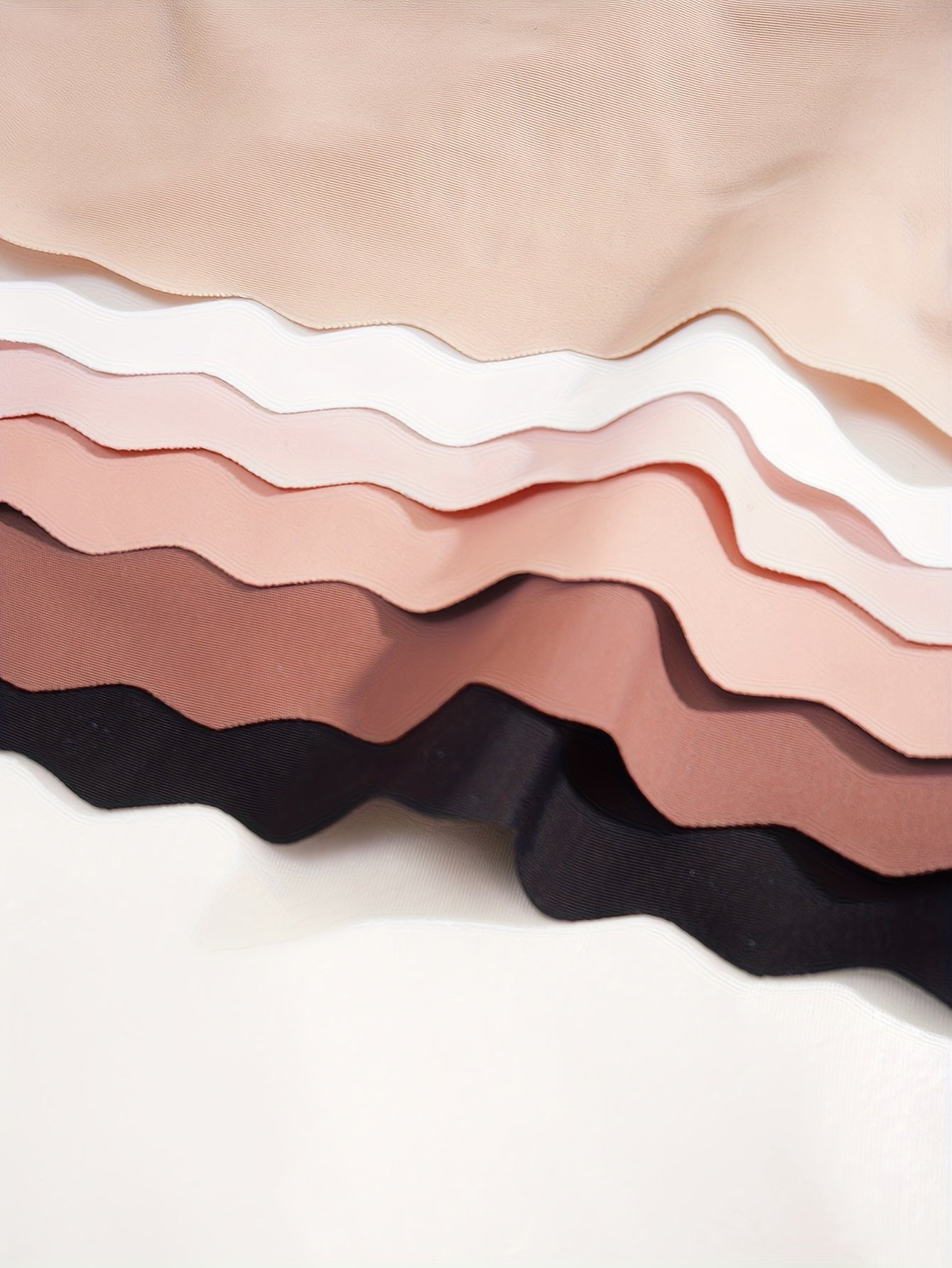 6pcs Scallop Trim Briefs Seamless Intimates Panties Women's Lingerie