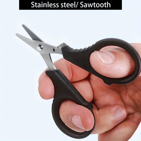 Retractable Lanyard Fishing Scissors Stainless Steel Outdoor Accessories