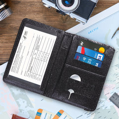 Passport Wallet Holder PU Leather Waterproof Travel Case