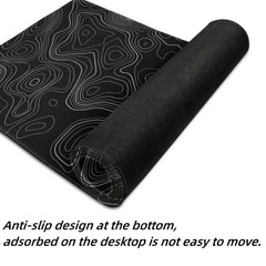 Abstract Terrain Line Outline Large Mouse Pad 80x31.5in