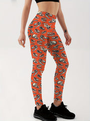 Skull Graphic Yoga Leggings for Women
