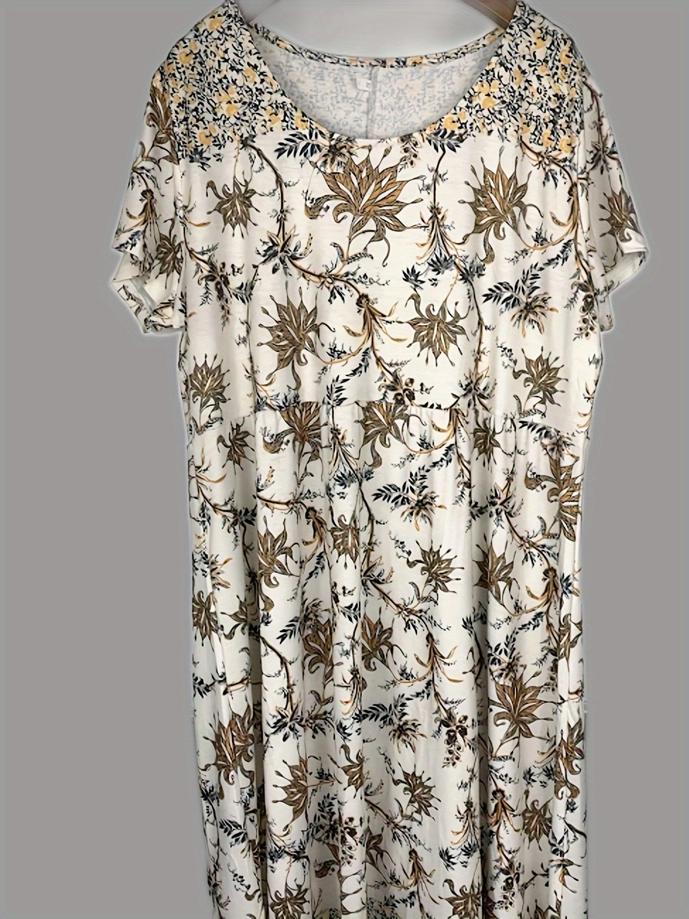 Floral Print Casual Dress Short Sleeve