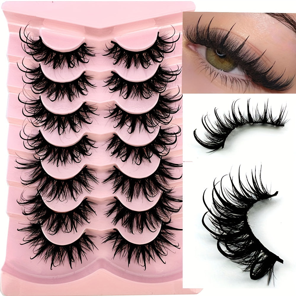 7 Pairs 3D Fluffy False Eyelashes Long Thick Natural Curling Extensions