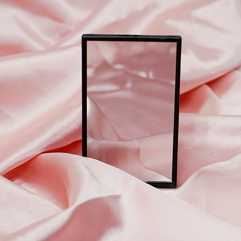 Portable Rectangular Pocket Mirror for Travel and Home Use