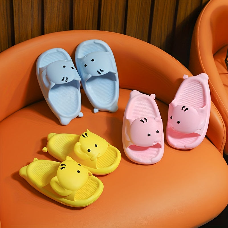 Girls Elephant Slides Non Slip Slippers for Indoor Outdoor Use