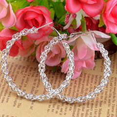 Twisted Hoop Earrings For Women Girls 1Pair