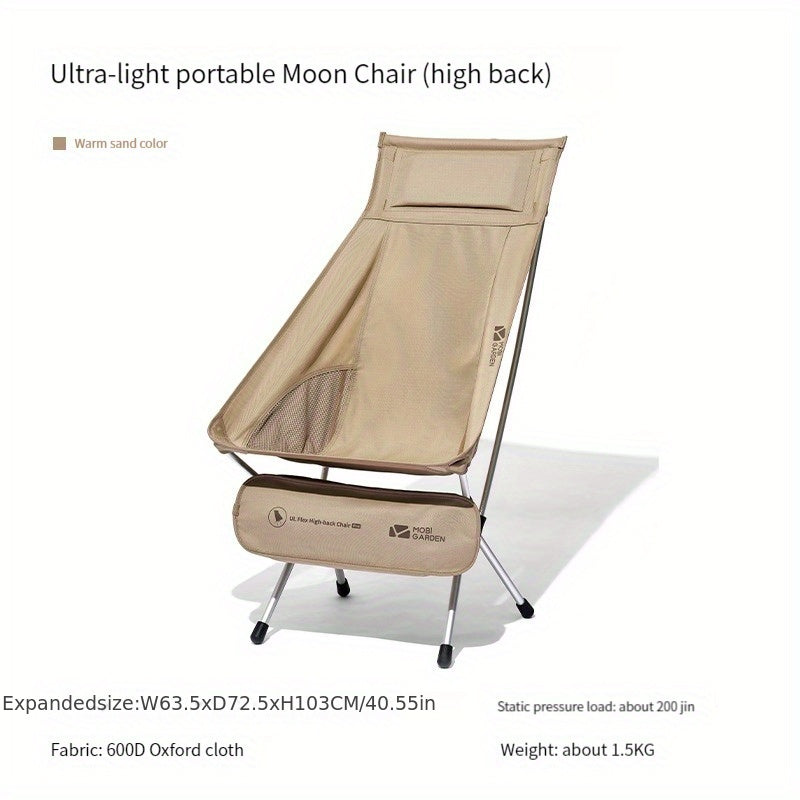 Portable High Back Chair Lightweight Aluminum Fold