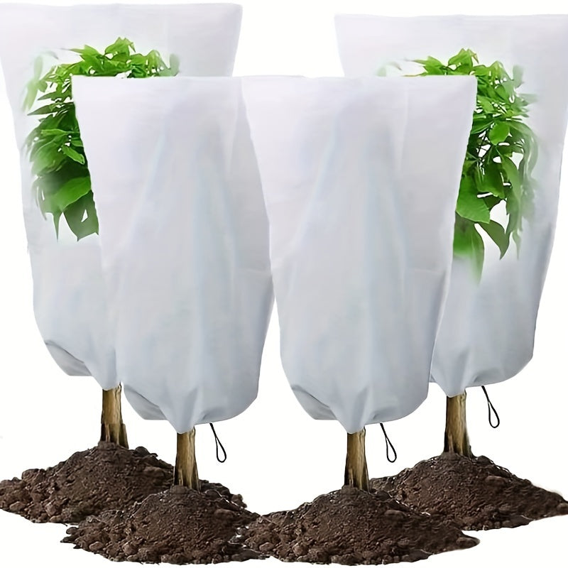 Plant Cold Cover Non-woven Drawstring Zipper Plant Overwintering
