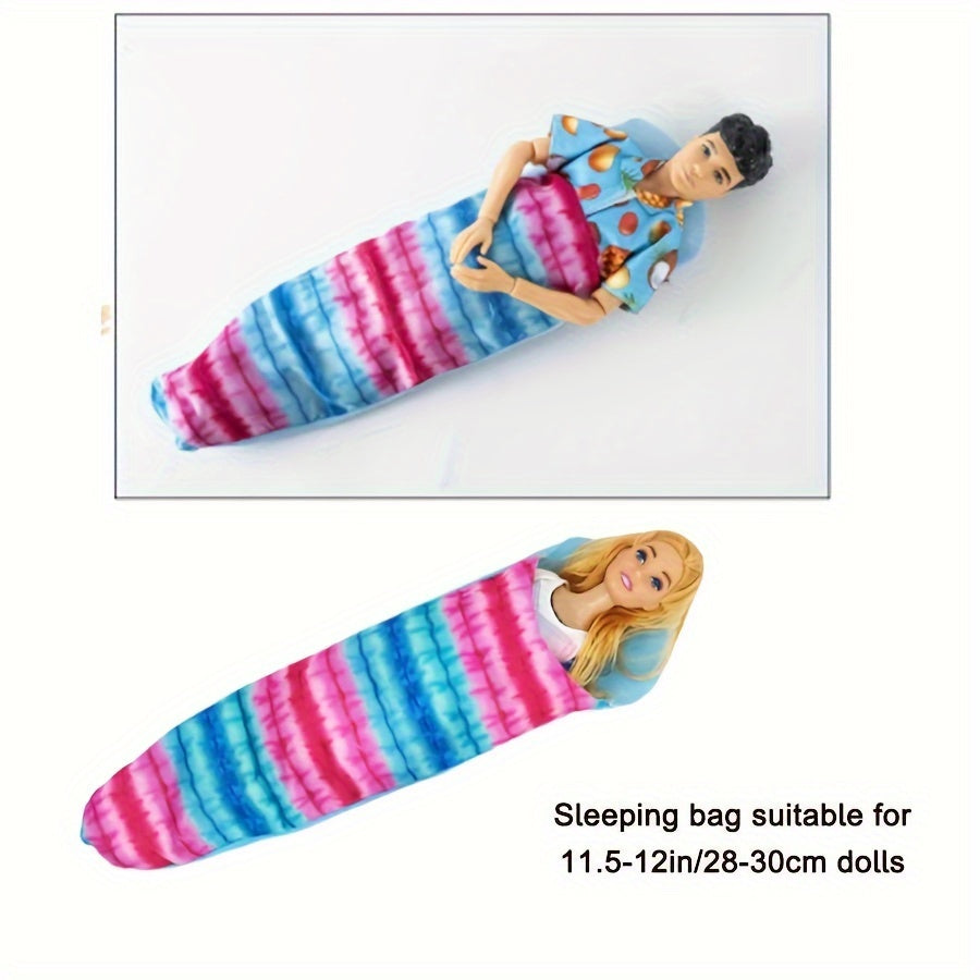 10pc Doll Accessories for 11.5" Dolls, Backpacks, Sleeping Bags, Travel Toy