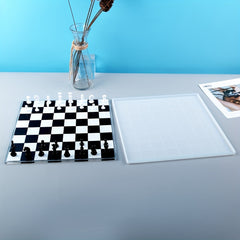 Chess Board Silicone Resin Mold DIY Chess Board Game Resin Casting Mold