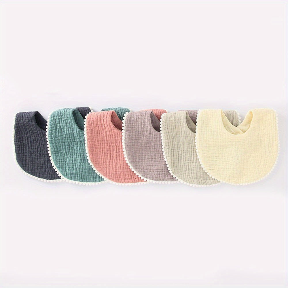 6Pcs Baby Lace Ball Cotton Bib Saliva Towel