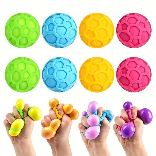 Stress Relief Squishy Balls TPR Soft Rubber Squishies Non-Toxic Slow Bounce Toys