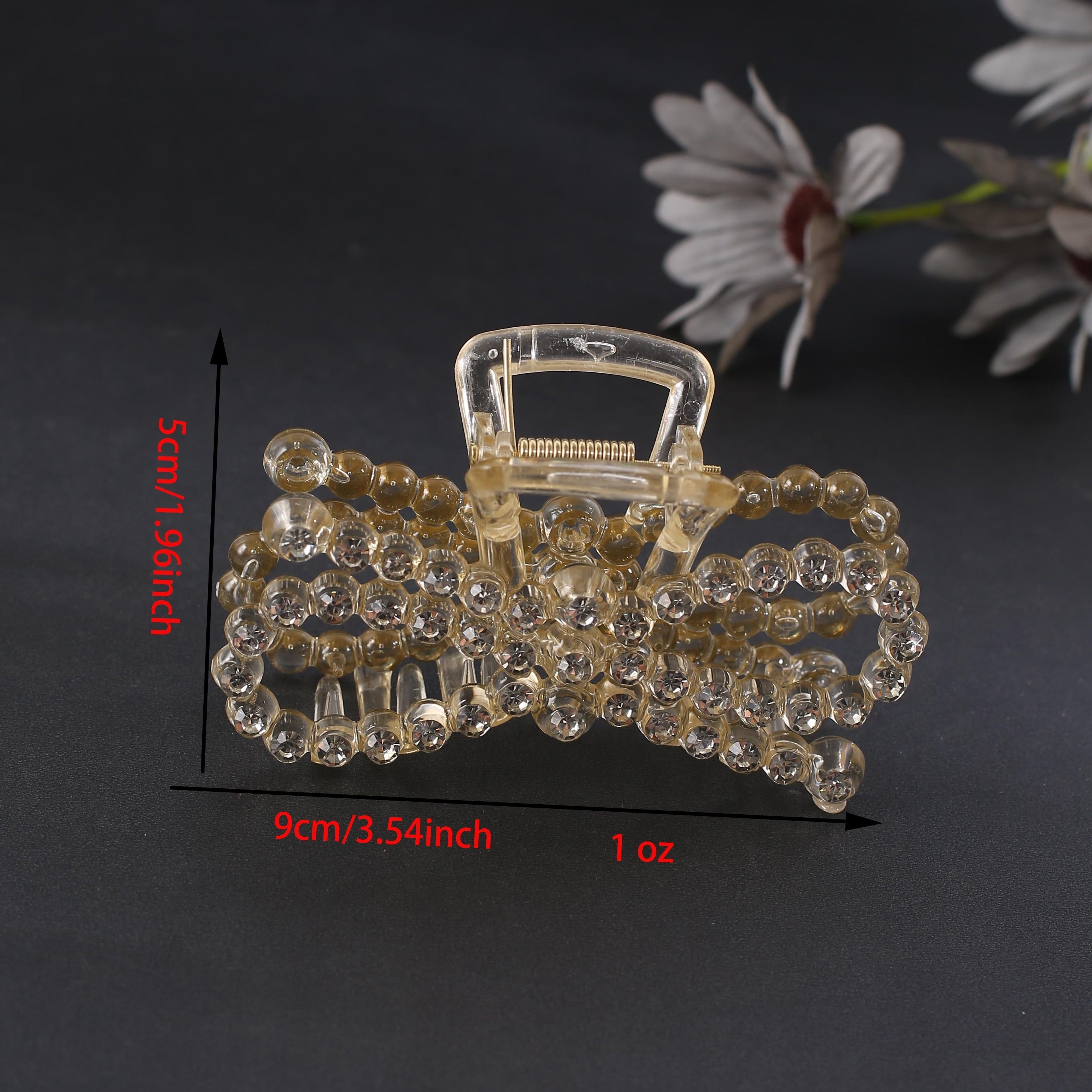 Bowknot Leaves Hair Clip Rhinestone Headdress