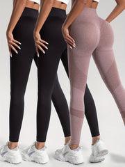 3pcs High Waisted Yoga Pants Running Leggings