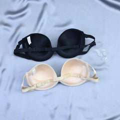 2pcs Strapless Bandeau Bras Soft Push Up Stretch Bra Women's Lingerie