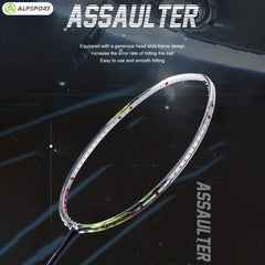 ALPSPORT TJ 7U 100 Carbon Badminton Racket + Bag + Overgrip