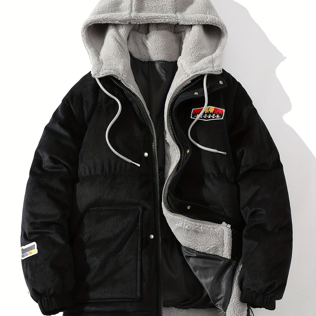 Men's Zip Up Hooded Jacket for Fall Winter