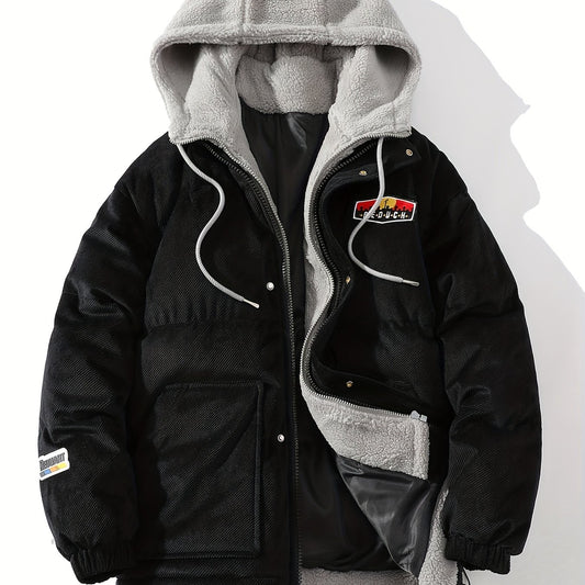 Men's Zip Up Hooded Jacket for Fall Winter