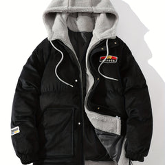 Men's Zip Up Hooded Jacket for Fall Winter