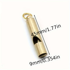 2pcs Outdoor Survival Brass Whistle Key Chain Pendant