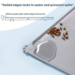 No Spill Dog Feeding Mat Easy Clean Pet Placemat
