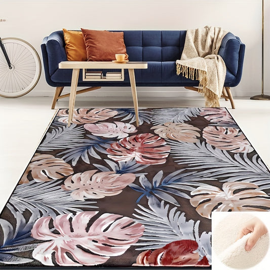 Maple Leaf Pattern Area Rug Soft Carpet for Living Room Bedroom