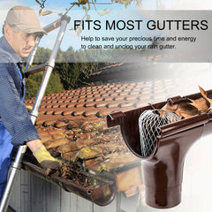 2pcs Gutter Guard Aluminum Filter Strainer Rain Gutters Downspout Guard