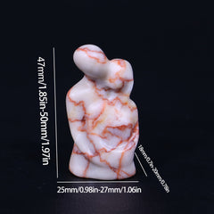 Natural Opal Rose Quartz Obsidian Red Network Carving Stones