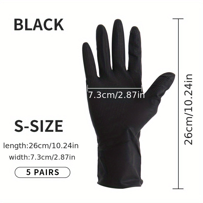 5 Pairs Reusable Hair Dye Gloves - Thick Rubber Latex for Hair Application