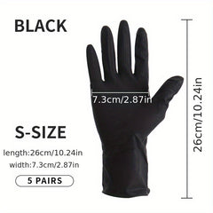 5 Pairs Reusable Hair Dye Gloves - Thick Rubber Latex for Hair Application