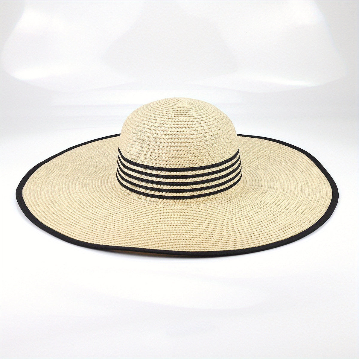 Beige Oversized Floppy Sun Hat Women Travel Beach Hat Edge Wide Brim