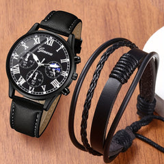 2pcs 4pcs Casual Digital Quartz Watch Bracelet Set