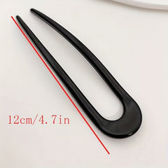 2pcs U shaped Hair Pin Solid Hair Bun Holder Hair Clip Hair Accessories