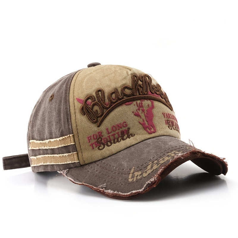 Washed Cowboy Baseball Hat Men Women Sunshade Peaked Cap