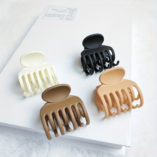 Small Hair Claw Resin Style Nonslip Ponytail Holder for Women Girls