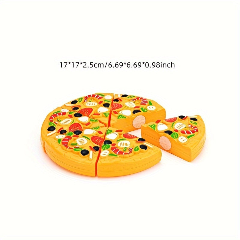 11pcs Kids Pretend Play Food Set Realistic Pizza & Western Cuisine Toys