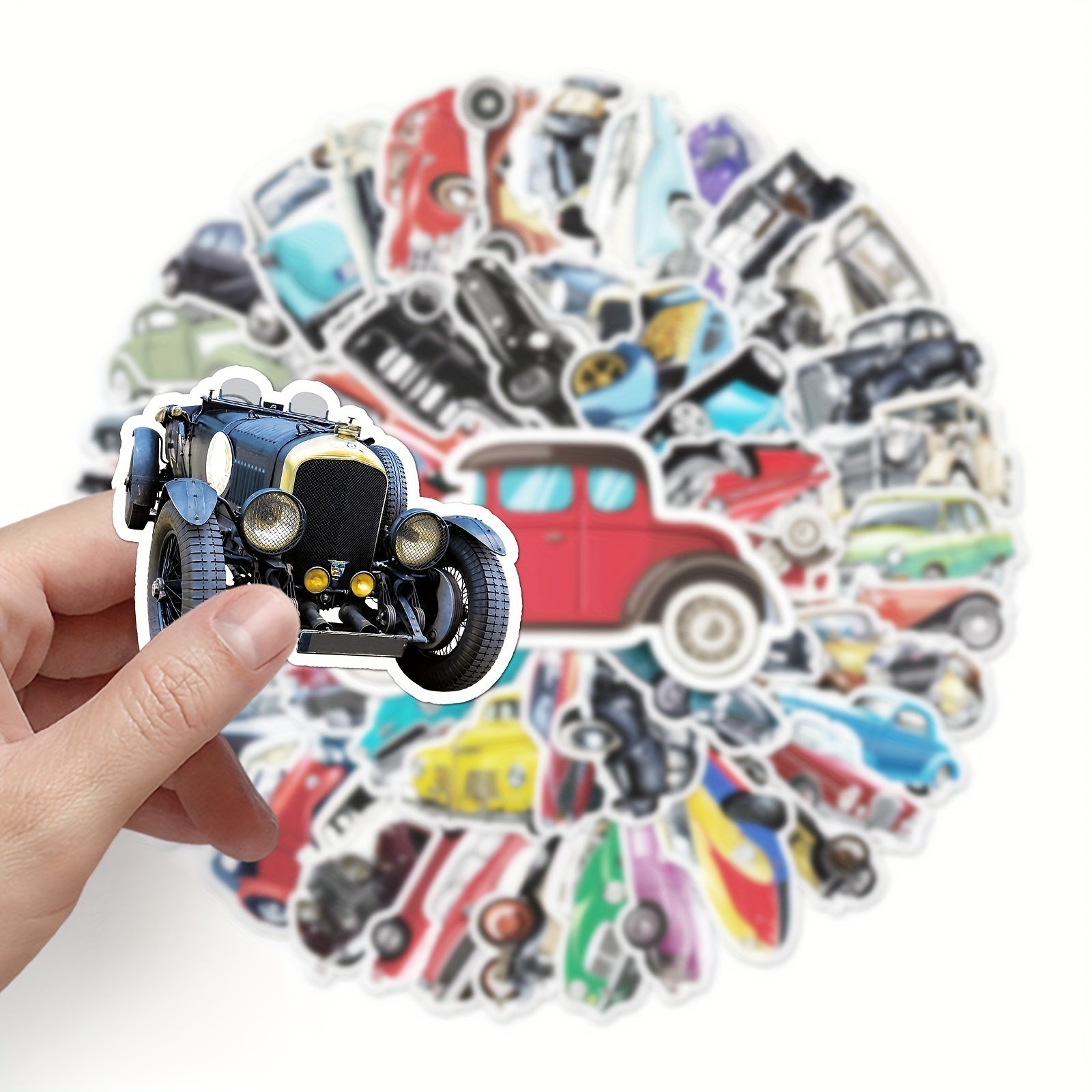 50pcs Vintage Retro Car Stickers for Notebooks Skateboards Cars & More