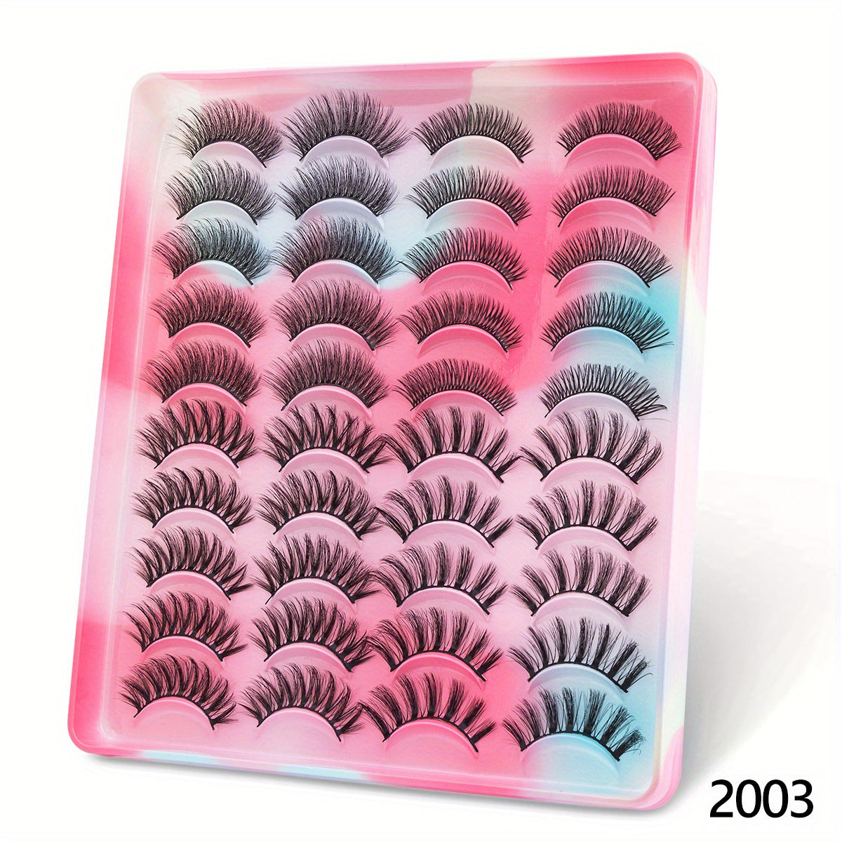 3D Faux Mink Lashes Fluffy Soft Wispy Natural Cross 20 Pairs