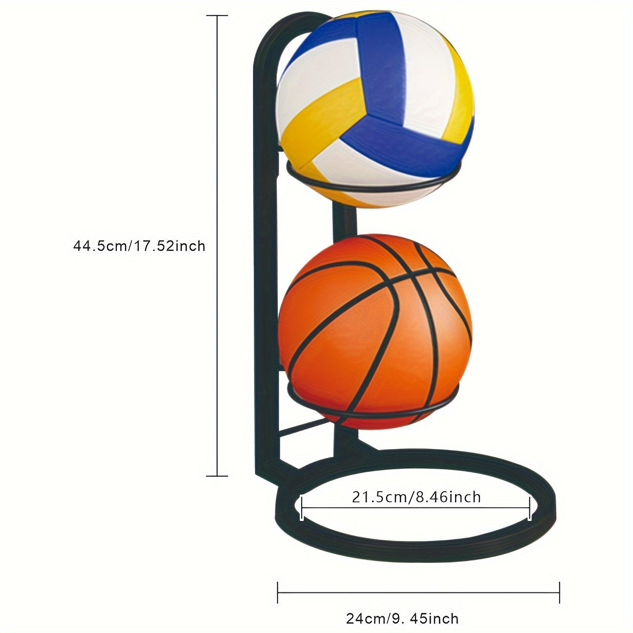 Ball Storage Rack Basketball Display Stand Portable Outdoor Ball Stand Holder