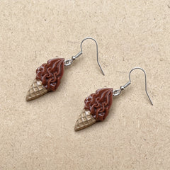 Ice Cream Resin Drop Dangle Earrings Food Accessories For Women