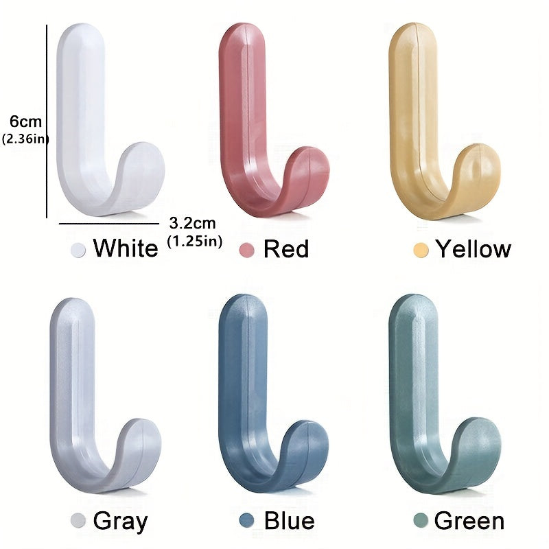 4pcs Plastic Over The Door Hanging Toiletry Storage Hooks