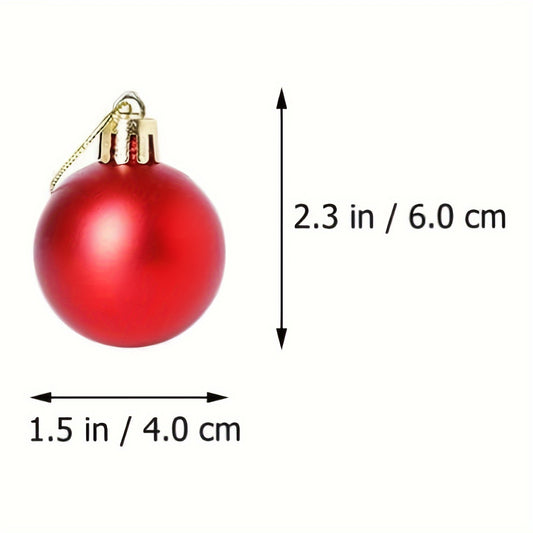 50pcs Shatterproof Christmas Tree Ornaments Round Baubles for Holiday Decor