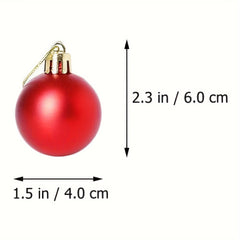 50pcs Shatterproof Christmas Tree Ornaments Round Baubles for Holiday Decor