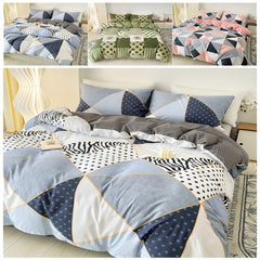 Geometric Pattern Bedding Set - 3pcs Duvet Cover Set